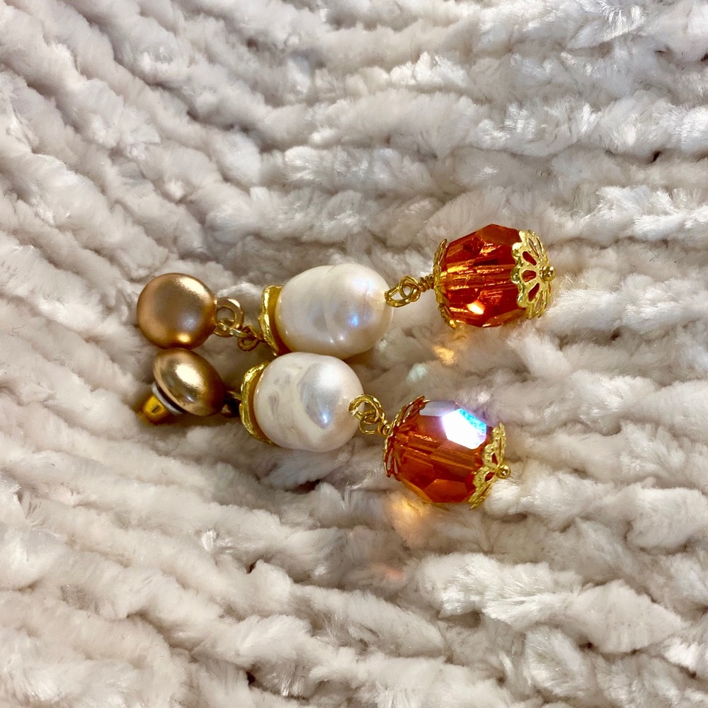 Handcrafted Vintage & Pearl Earrings